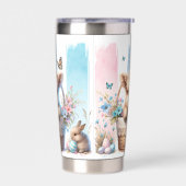 よくはしゃぐブラッシュストロークイースターハイランドカウズ20oz 保温保冷タンブラー (左面)