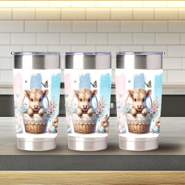 よくはしゃぐブラッシュストロークイースターハイランドカウズ20oz 保温保冷タンブラー