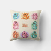 よくはしゃぐベビードラゴンパーソナライズされた クッション (裏面)