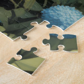 よくはしゃぐポメラニア犬パピー、自然インスパイア ジグソーパズル (側面)