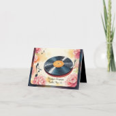 よくはしゃぐミュージカルフローラパステル結婚のゲストカード サンキューカード (正面)