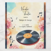 よくはしゃぐミュージカルフローラ水結婚色 ワインラベル (シングルラベル)