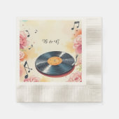 よくはしゃぐミュージカルフローラ水結婚色 縁ありカクテルナプキン (正面)