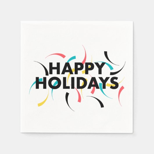 よくはしゃぐモダンデザイン スタンダードカクテルナプキン (正面)