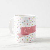 よくはしゃぐモダンハート明お洒落るい コーヒーマグカップ (正面左)