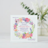 よくはしゃぐリース招待状 招待状 (スタンド正面)