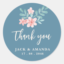 よくはしゃぐレトロピンク結婚式用シール ラウンドシール