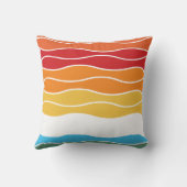 よくはしゃぐレトロレインボーストライプズ製カスタム品用 クッション (裏面)