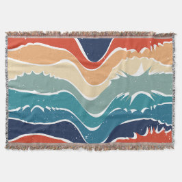 よくはしゃぐレトロレインボーストライプズ製カスタム品用 スローブランケット