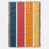 よくはしゃぐレトロレインボーストライプズ製カスタム品用 スローブランケット (正面縦)