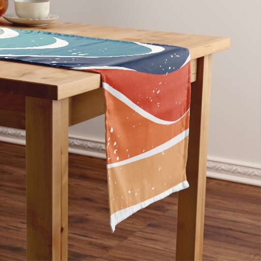 よくはしゃぐレトロレインボーストライプズ製カスタム品用 ミディアムテーブルランナー (インサイチュ)