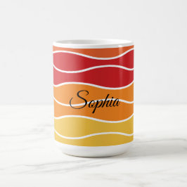 よくはしゃぐレトロレインボーストライプズ製カスタム品用 モーフィングマグカップ