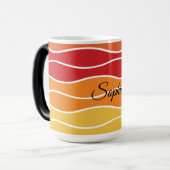 よくはしゃぐレトロレインボーストライプズ製カスタム品用 モーフィングマグカップ (正面左)