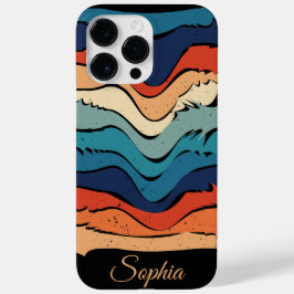 よくはしゃぐレトロレインボーストライプズ製カスタム品用 Case-Mate iPhone 14 PRO MAXケース