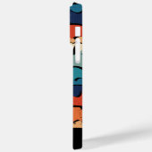 よくはしゃぐレトロレインボーストライプズ製カスタム品用 Case-Mate iPhoneケース (裏面 / 左)