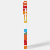 よくはしゃぐレトロレインボーストライプズ製カスタム品用 Case-Mate iPhoneケース (裏面 / 左)