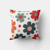 よくはしゃぐレトロ花柄 クッション (裏面)