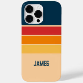 よくはしゃぐレトロ製ストライプ品C用のカスタムレインボー Case-Mate iPhone 14 PRO MAXケース