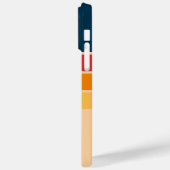 よくはしゃぐレトロ製ストライプ品C用のカスタムレインボー Case-Mate iPhoneケース (裏面 / 左)