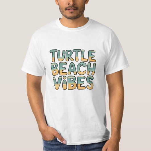 よくはしゃぐ亀お洒落デザイン Tシャツ (正面)