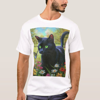 「よくはしゃぐ公園の猫のカエル」 Tシャツ
