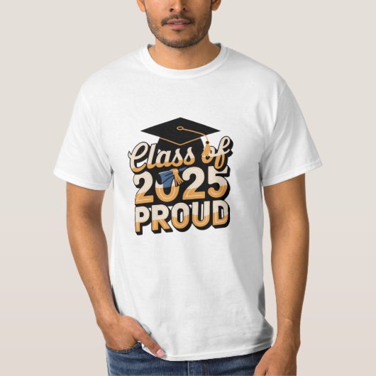 よくはしゃぐ卒業お洒落デザイン Tシャツ (正面)