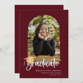 よくはしゃぐ卒業写真のスクリプト 案内状 (正面/裏面)