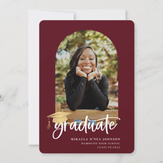 よくはしゃぐ卒業写真のスクリプト 案内状 (正面)