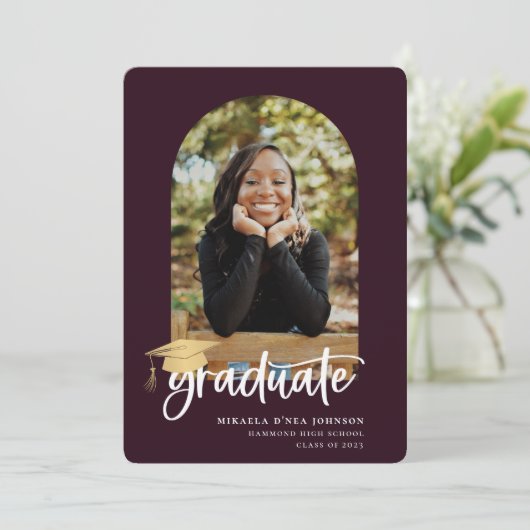 よくはしゃぐ卒業写真の発表 案内状 (スタンド正面)