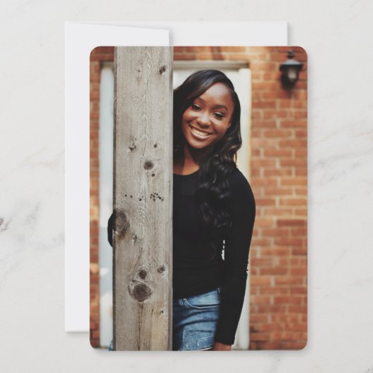 よくはしゃぐ卒業写真の発表 案内状 (裏面)