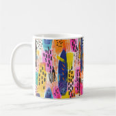 よくはしゃぐ図形パターン コーヒーマグカップ (左)