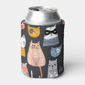 よくはしゃぐ子猫お洒落たち 缶クーラー (缶正面)