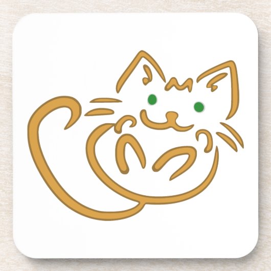 よくはしゃぐ子猫 コースター (正面)