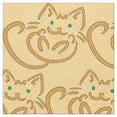 よくはしゃぐ子猫 ファブリック (クローズアップ)