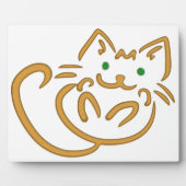 よくはしゃぐ子猫 フォトプラーク (正面)