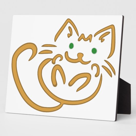 よくはしゃぐ子猫 フォトプラーク (側面)