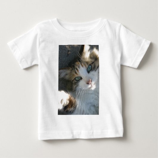 よくはしゃぐ子猫 ベビーTシャツ (正面)