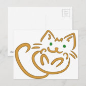 よくはしゃぐ子猫 ポストカード (正面/裏面)