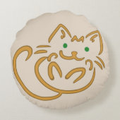 よくはしゃぐ子猫 ラウンドクッション (裏面)
