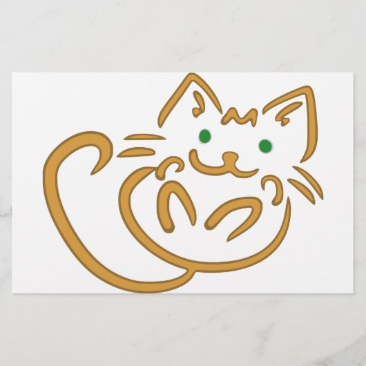 よくはしゃぐ子猫 便箋 (正面)