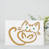 よくはしゃぐ子猫 便箋 (スタンド正面)