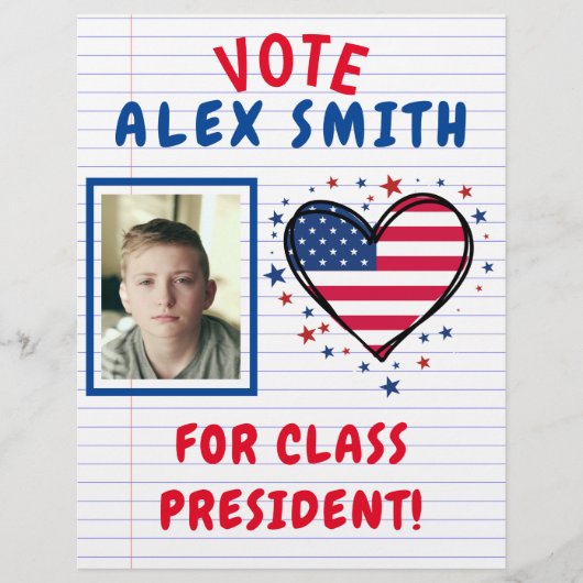 よくはしゃぐ学長の投票:赤選挙 チラシ (正面)