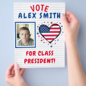 よくはしゃぐ学長の投票:赤選挙 チラシ (手)