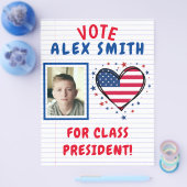 よくはしゃぐ学長の投票:赤選挙 チラシ (シングル)