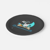 よくはしゃぐ幽霊キャットハントハロウィーンナイト ペーパープレート (アングル)