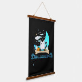 よくはしゃぐ幽霊キャットハントハロウィーンナイト 吊り下げ型タペストリー (傾斜あり)