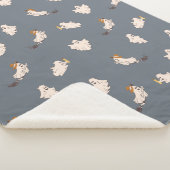 よくはしゃぐ幽霊ハロウィーンパターン シェルパブランケット (3/4)