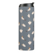 よくはしゃぐ幽霊ハロウィーンパターン タンブラー (回転左)