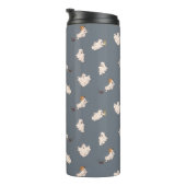 よくはしゃぐ幽霊ハロウィーンパターン タンブラー (回転右)