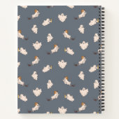 よくはしゃぐ幽霊ハロウィーンパターン ノートブック (裏面)